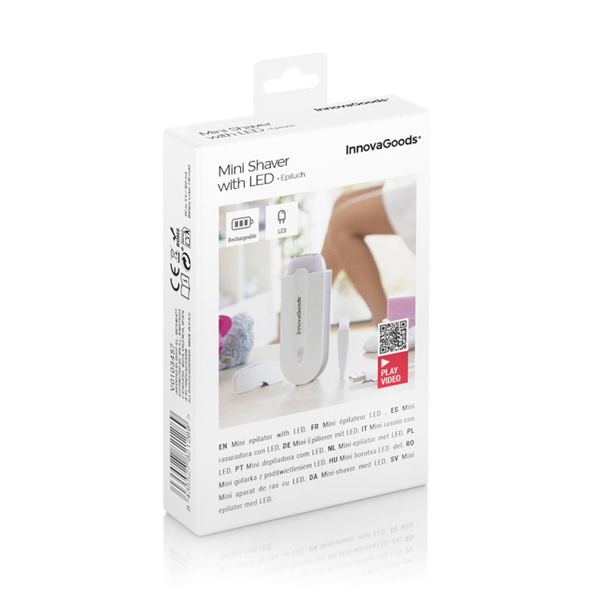 Mini Rasuradora Recargable con Luz LED